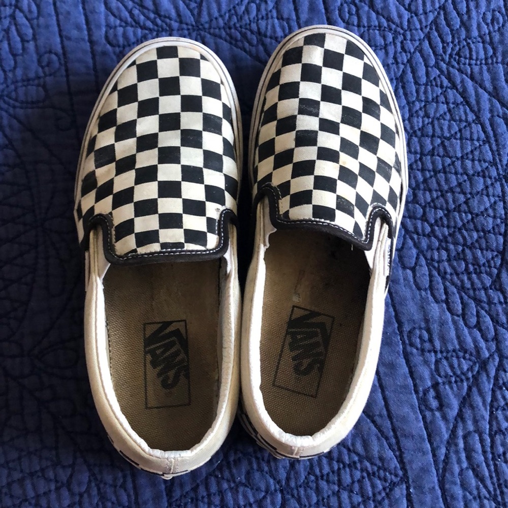 Platform checkered vans